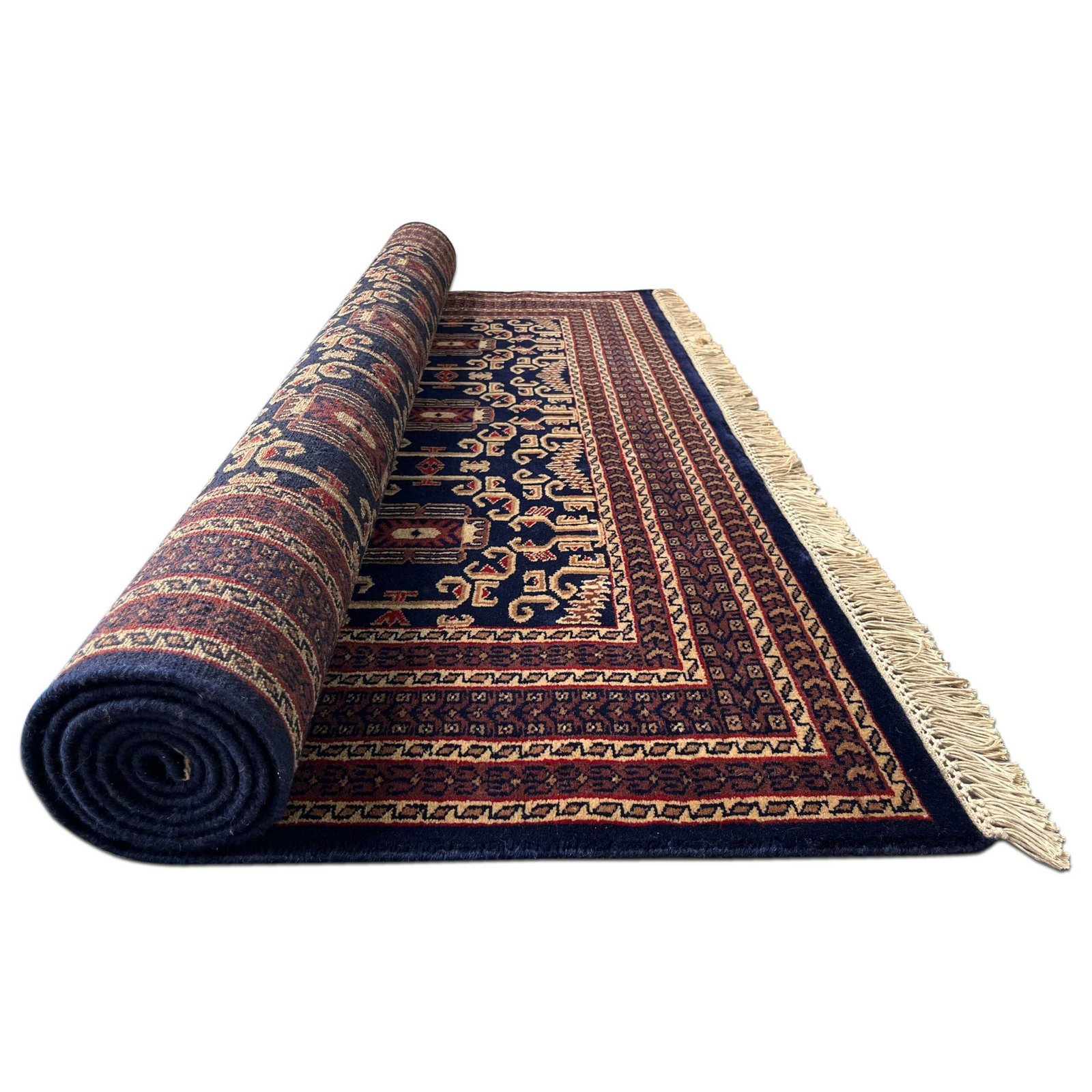 6x9 ft Hand Knotted Wool Carpet Black Palace - Image 3