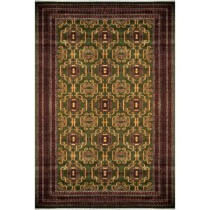 6x9 ft Hand Knotted Woolen Carpet Palace Green