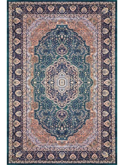 6x9 Feet Hand Knotted Wool Carpet (Deep Green)