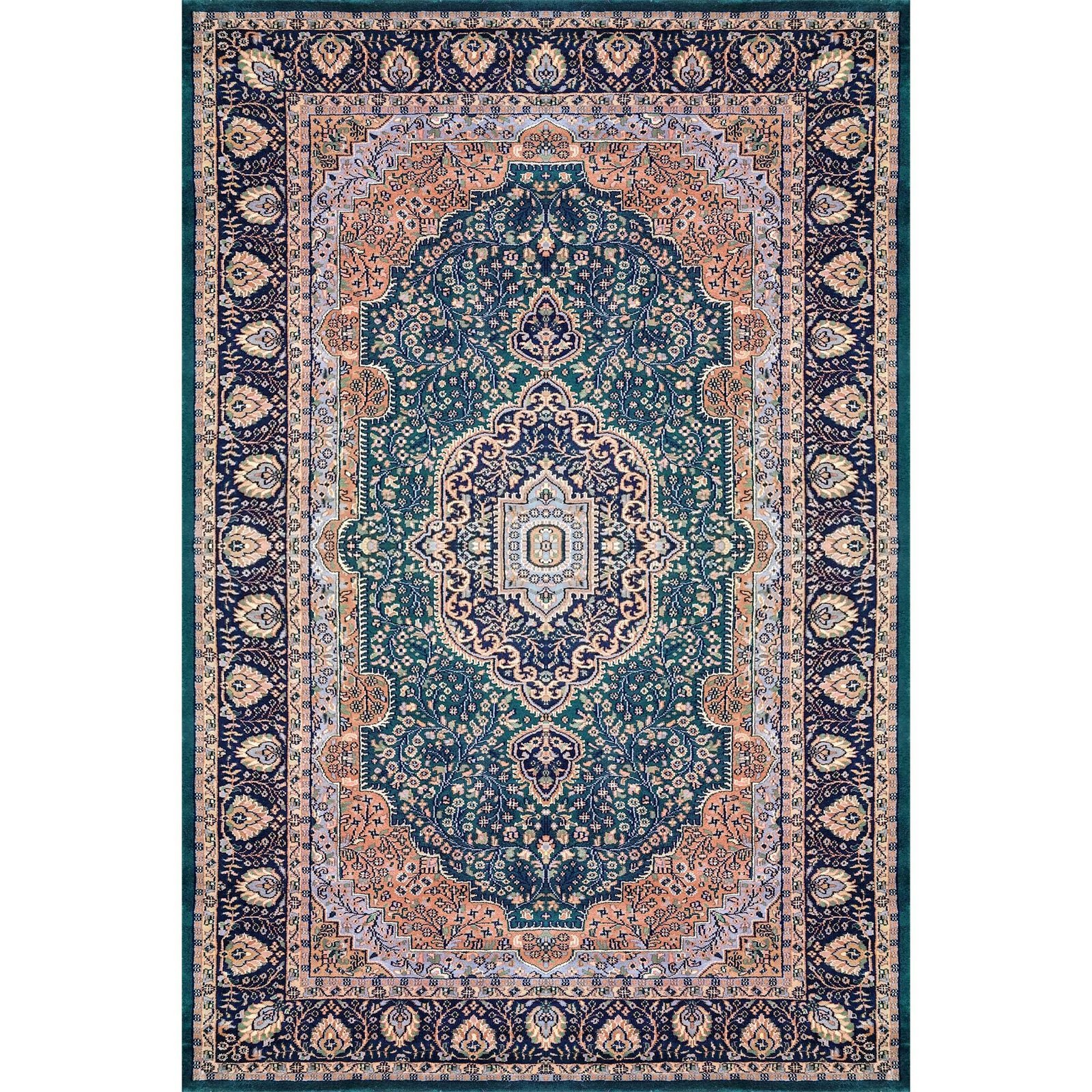 6x9 Feet Hand Knotted Wool Carpet (Deep Green)