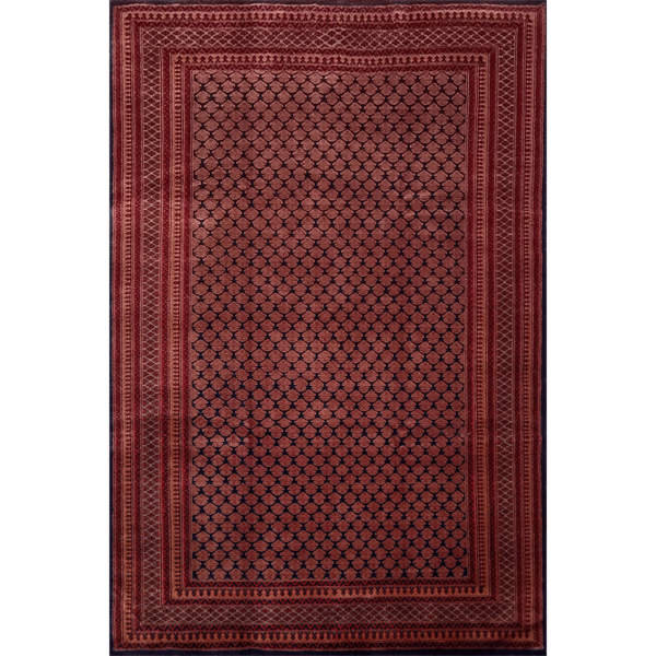 6x9 Feet Handmade Wool Carpet Royal Black Lichi Hand Knotted Carpet Traditional Luxury