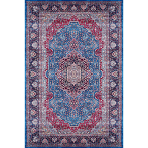 6x9 Feet Handmade Carpet Royal Blue Hand Knotted Persian Carpet