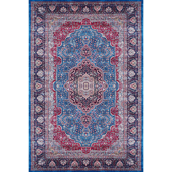 6x9 Feet Handmade Carpet Royal Blue Hand Knotted Persian Carpet