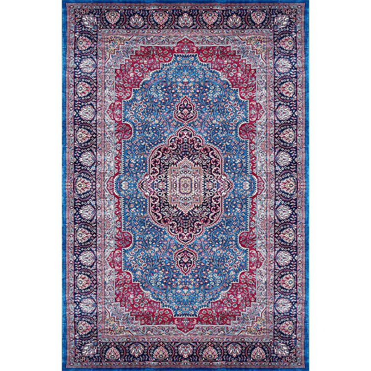 6x9 Feet Handmade Carpet Royal Blue Hand Knotted Persian Carpet