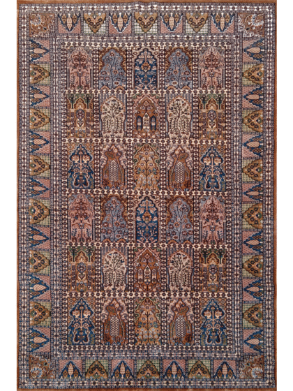 6×9 Feet Handmade Carpet Royal Yellow Hand Knotted Hamadan Wool Carpet