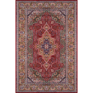 6×9 Feet Handmade Wool Carpet Royal Red Hand Knotted Indo-persian Carpet