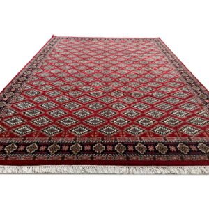 8x10 ft Hand Knotted Wool Carpet Red Bukhara