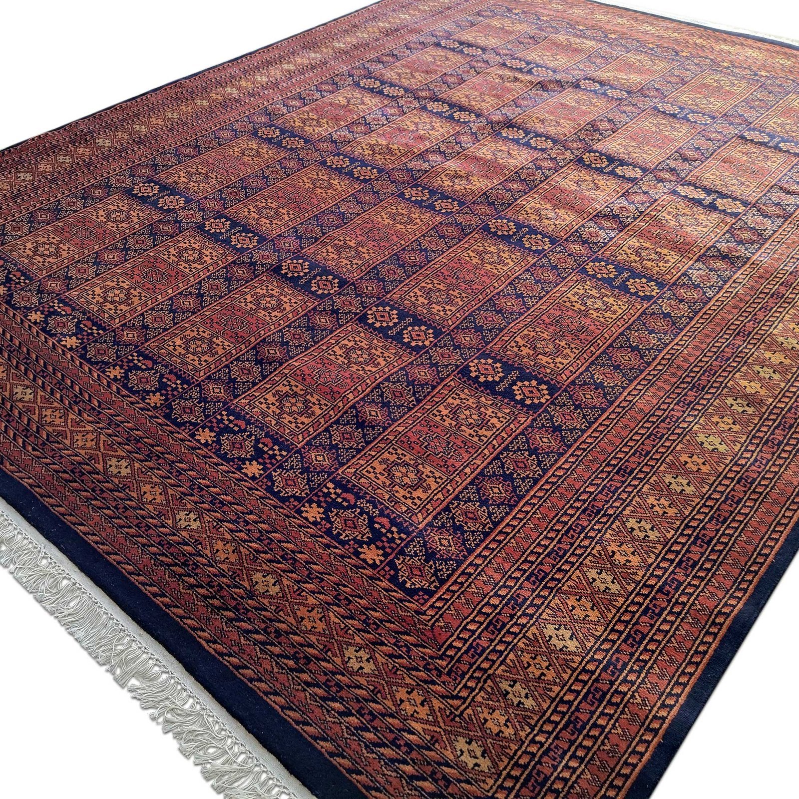 8x10 Feet Black & Brown Hand Knotted Wool Carpet Dubba - Image 4
