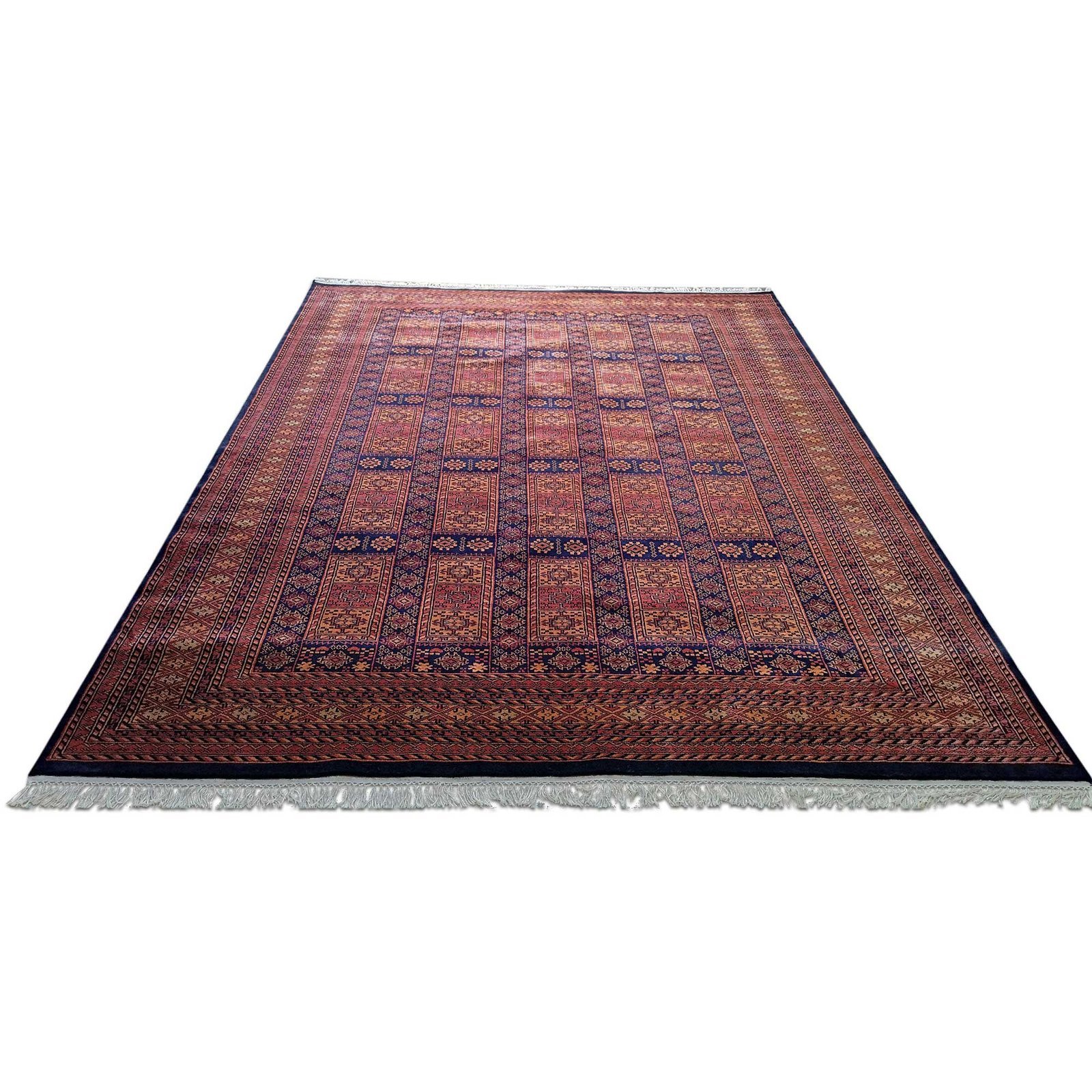 8x10 Feet Black & Brown Hand Knotted Wool Carpet Dubba - Image 3