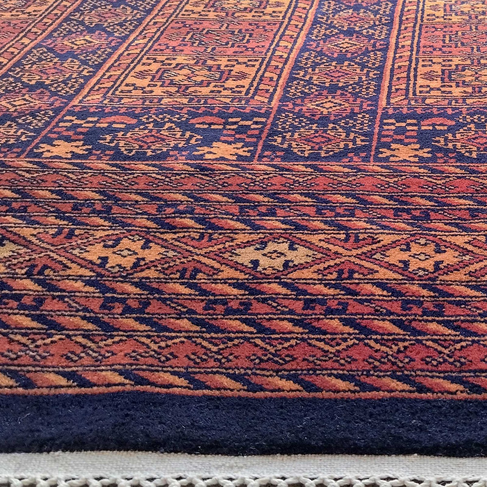 8x10 Feet Black & Brown Hand Knotted Wool Carpet Dubba - Image 5