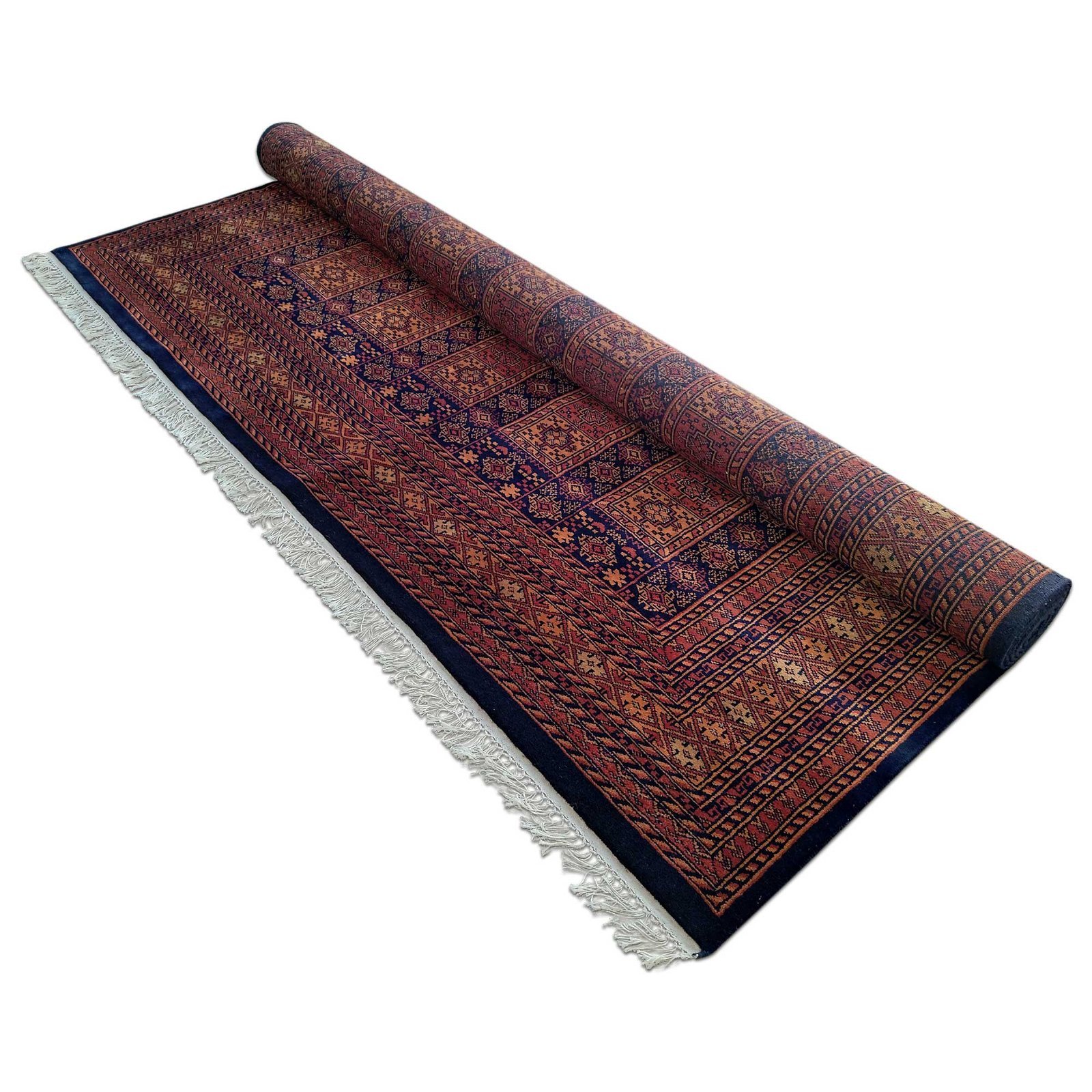8x10 Feet Black & Brown Hand Knotted Wool Carpet Dubba - Image 6