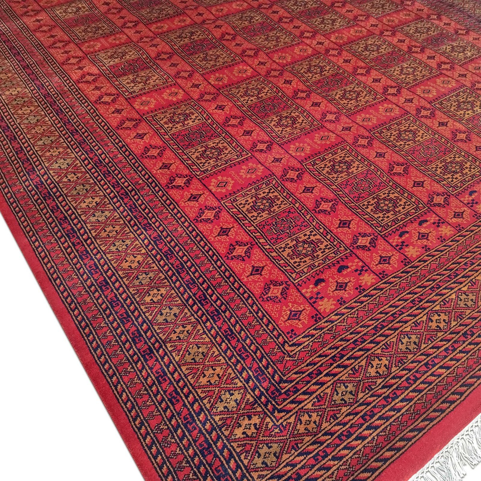 8x10 Feet Red Hand Knotted Wool Carpet Dubba - Image 3