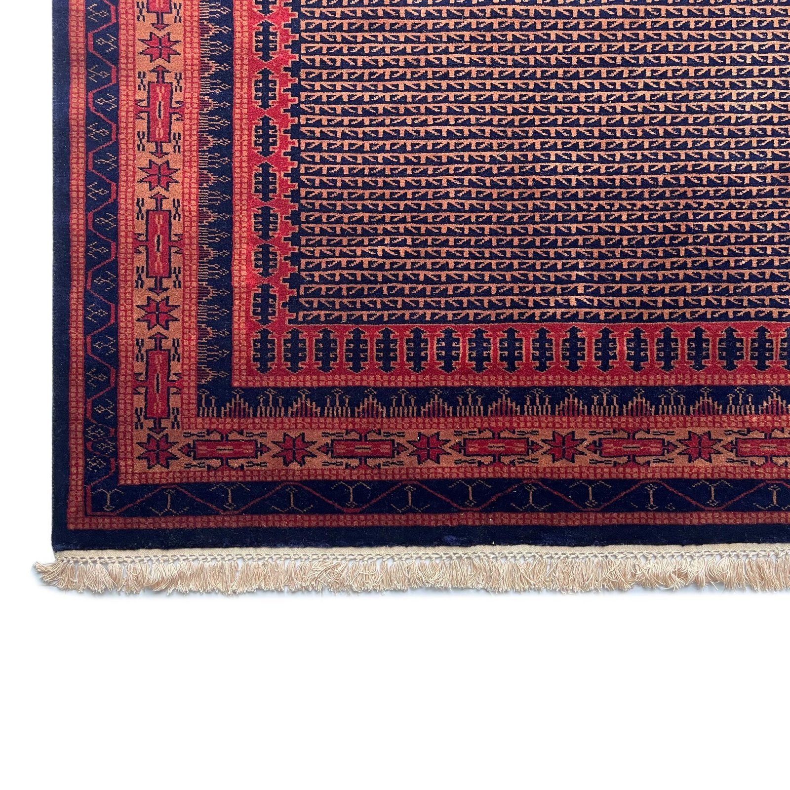 8x10 ft Hand Knotted Woolen Carpet Black Kanta - Image 4