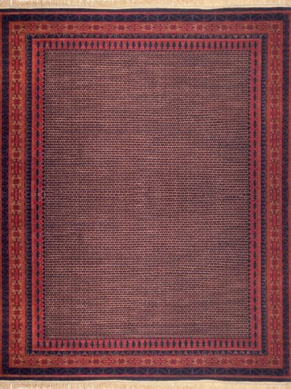 8x10 ft Hand Knotted Woolen Carpet Black Kanta