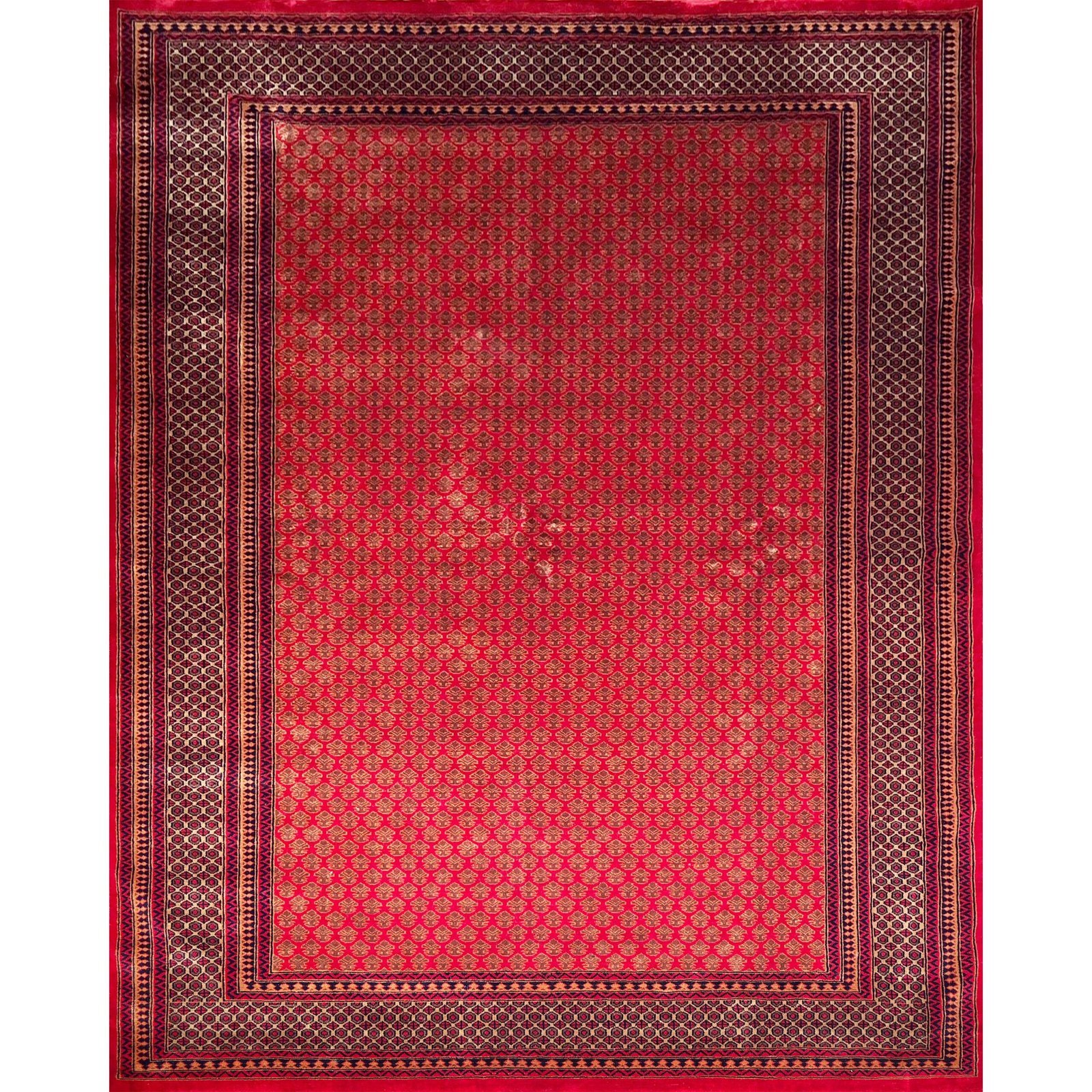 8x10 ft Hand Knotted Wool Carpet – Red Lichi Design | Luxurious Handmade Carpet - Image 7
