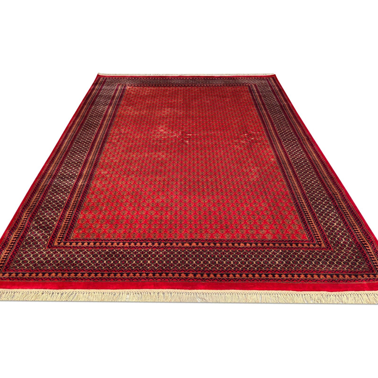 8x10 ft Hand Knotted Wool Carpet – Red Lichi Design | Luxurious Handmade Carpet - Image 6