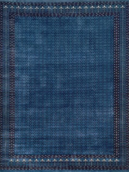 8x10 ft Royal Gray Hand Knotted Wool Carpet