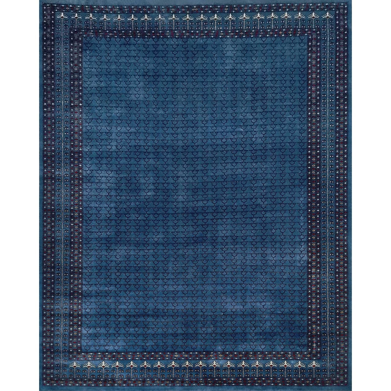 8x10 ft Royal Gray Hand Knotted Wool Carpet