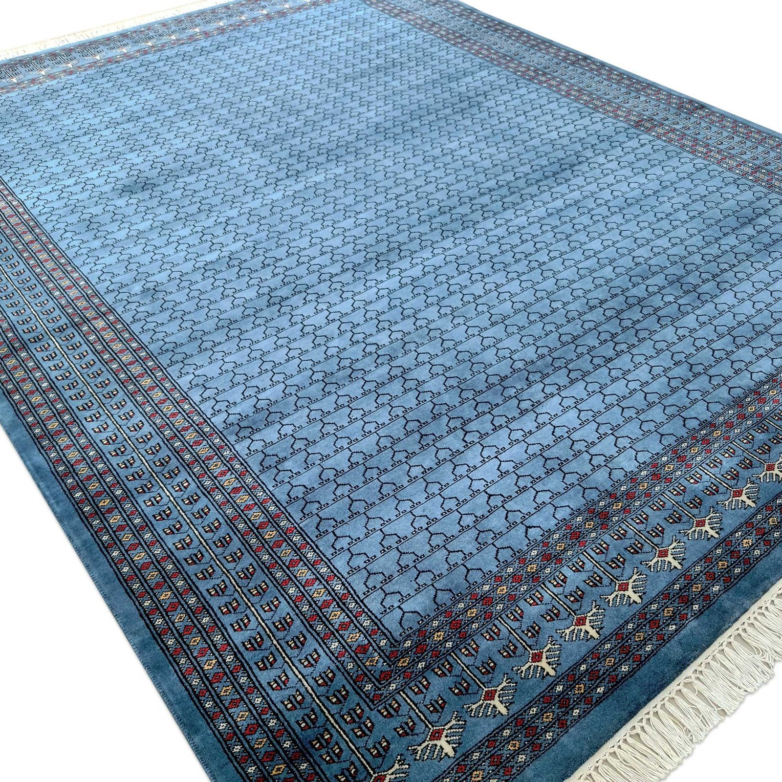 8x10 ft Royal Gray Hand Knotted Wool Carpet - Image 3
