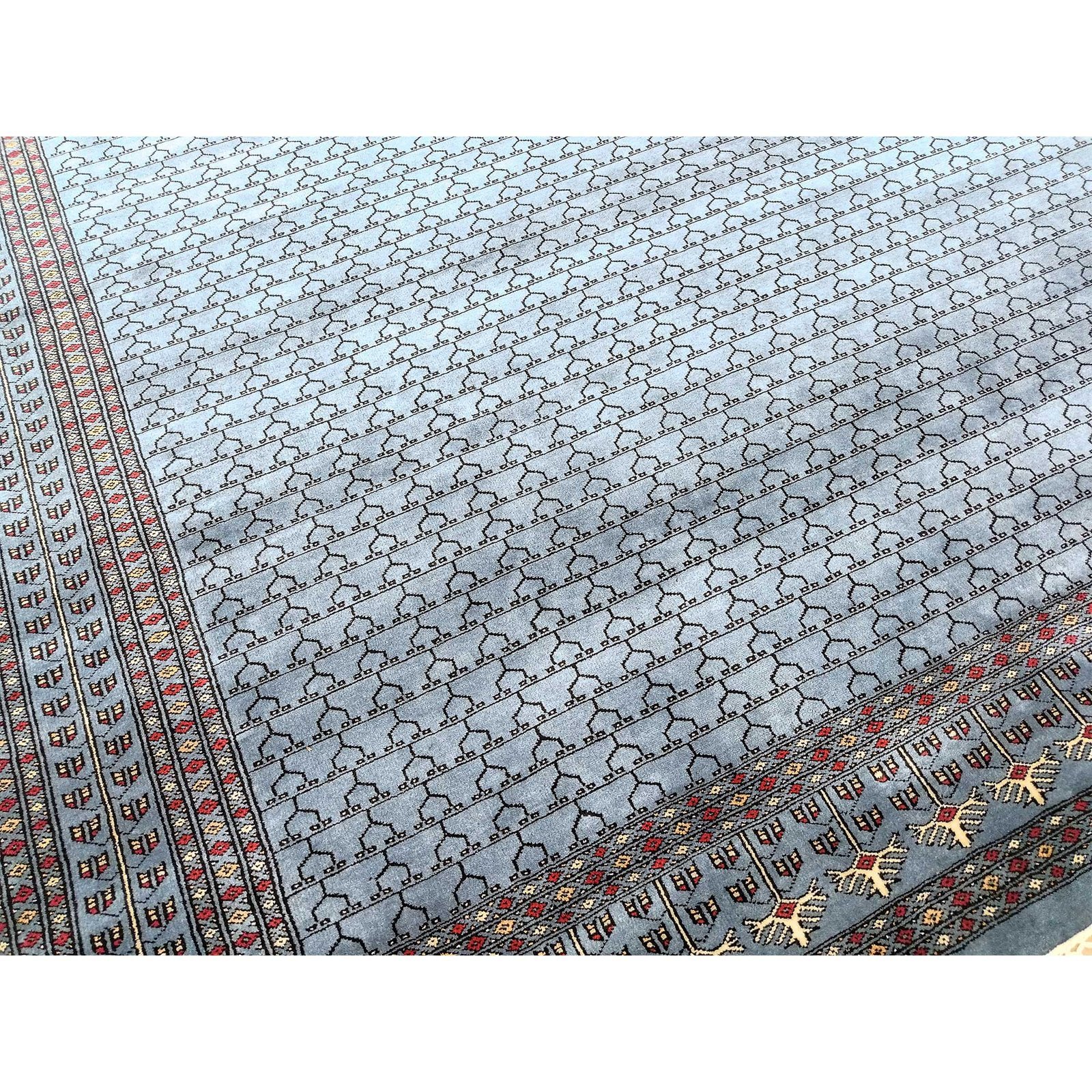 8x10 ft Royal Gray Hand Knotted Wool Carpet - Image 4