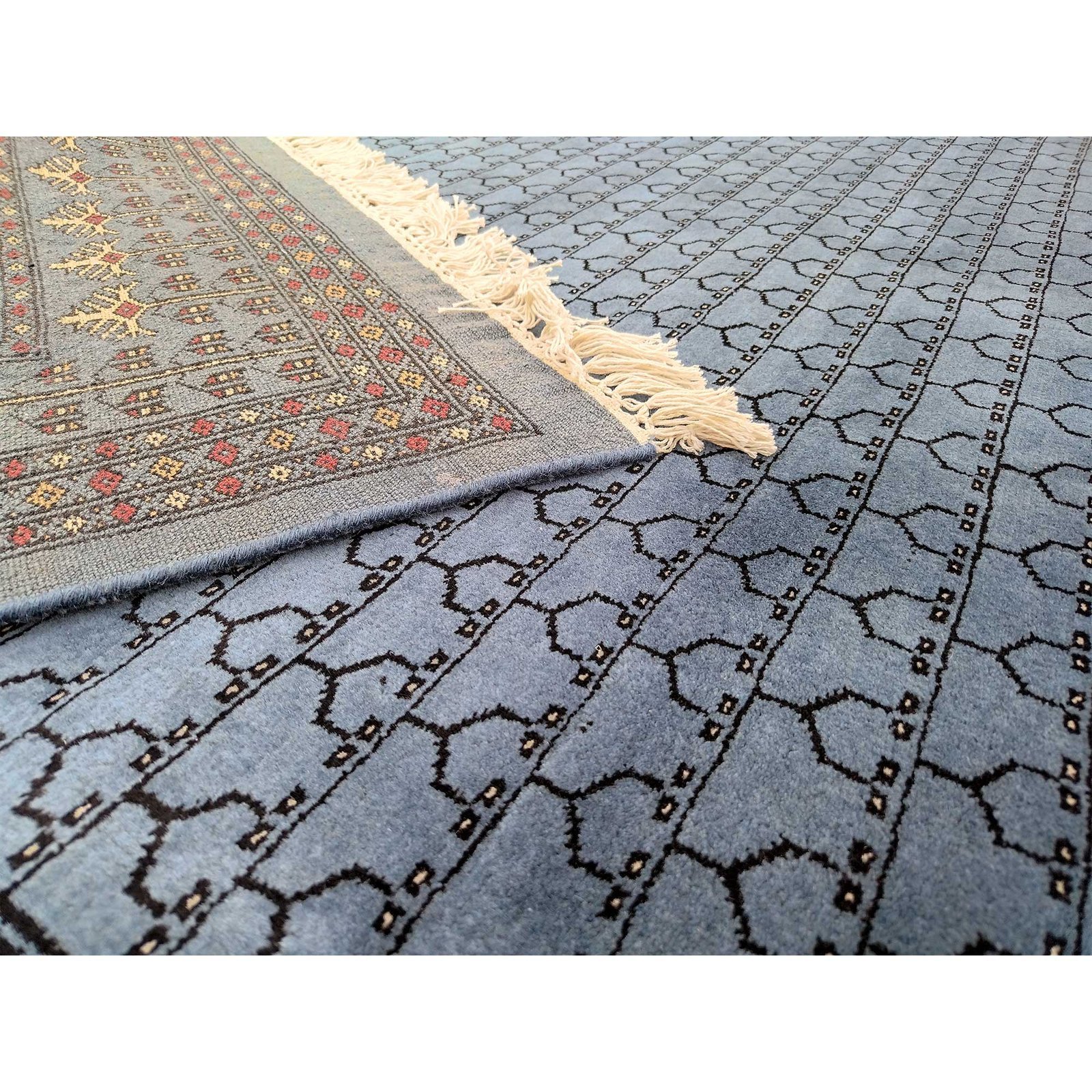 8x10 ft Royal Gray Hand Knotted Wool Carpet - Image 5
