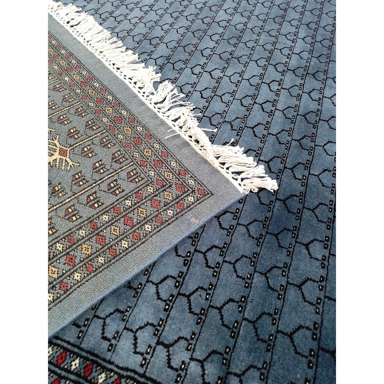 8x10 ft Royal Gray Hand Knotted Wool Carpet - Image 6