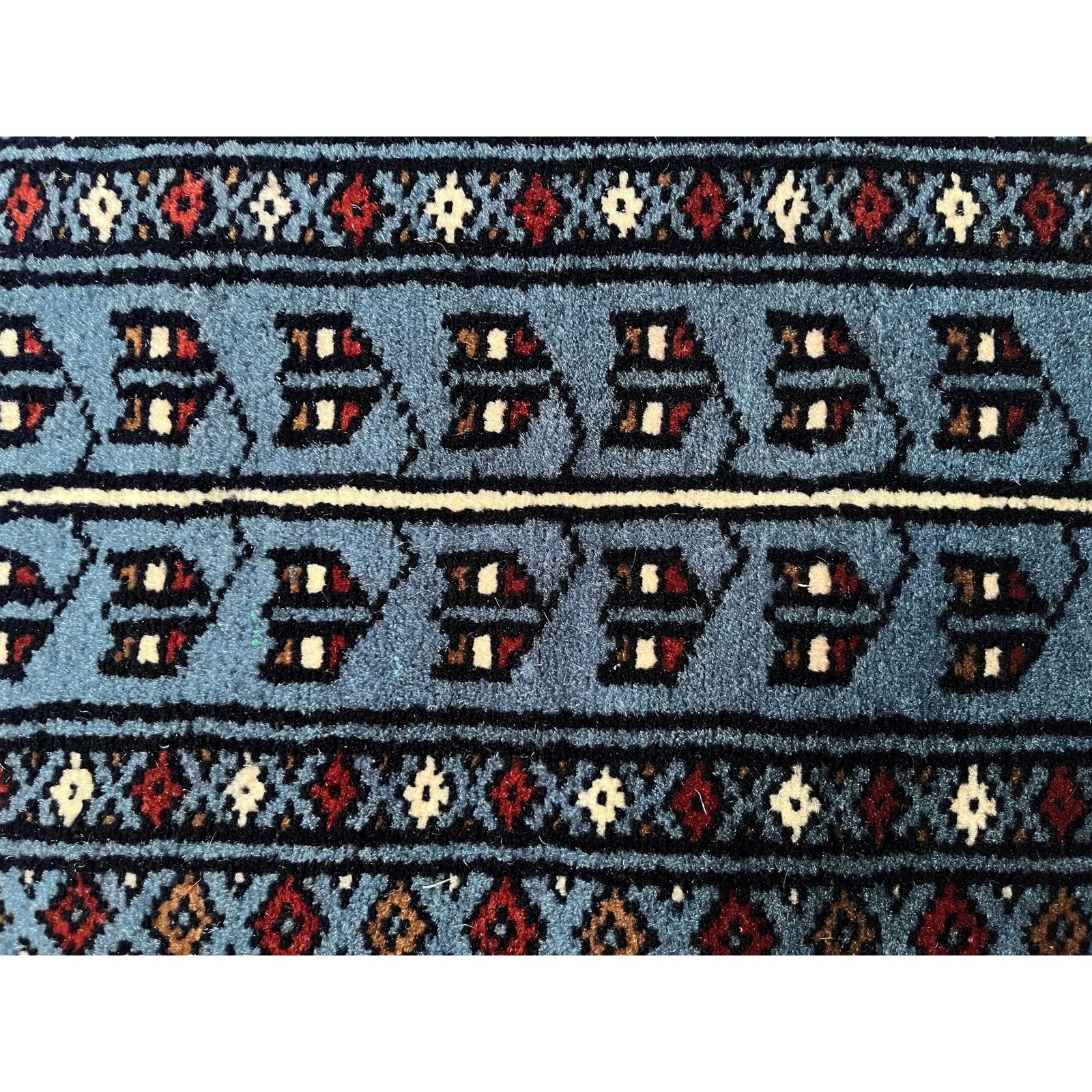 8x10 ft Hand Knotted Woolen Carpet Bluish Gray Parda - Image 5