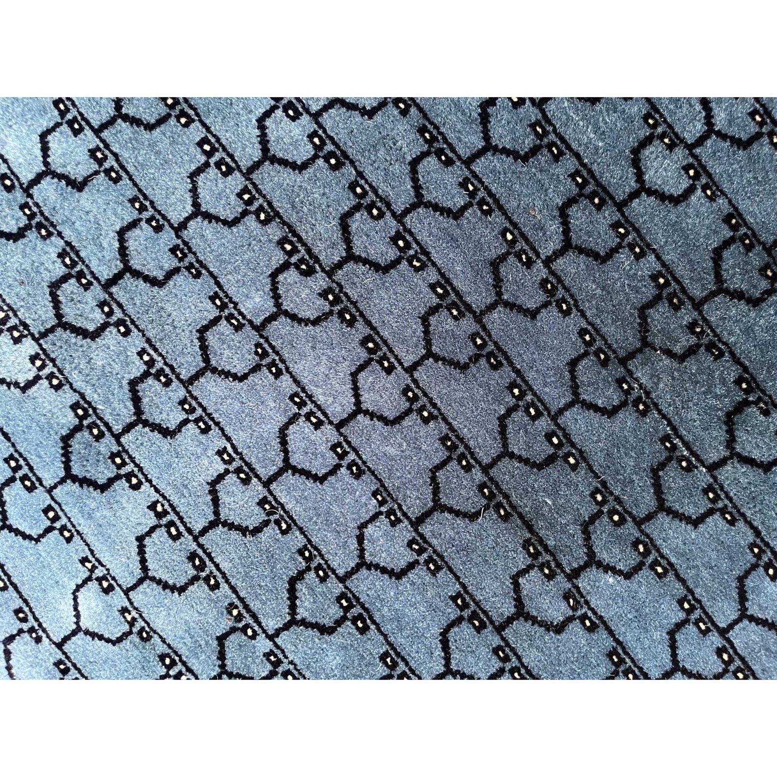 8x10 ft Hand Knotted Woolen Carpet Bluish Gray Parda - Image 4