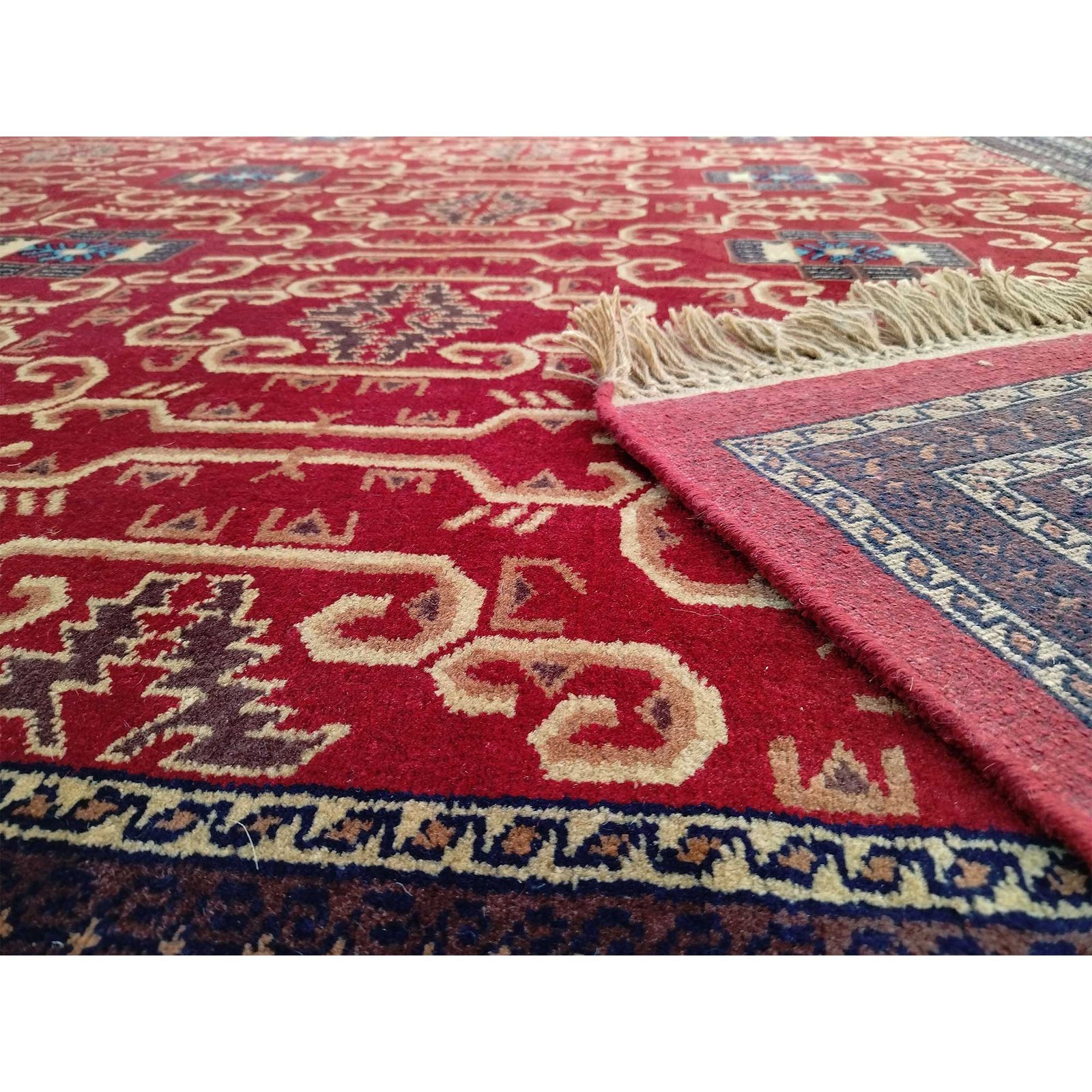 9x12 Ft Handmade Red Wool Carpet Palace - Image 6