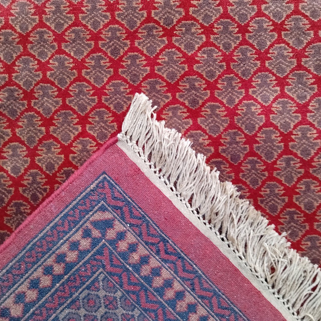 9x12 Feet Handmade Wool Carpet Lichi Red - Image 4
