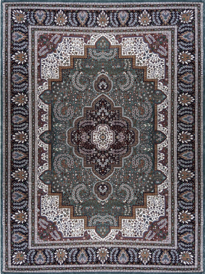 9×12 ft Hand Knotted Gray Indo-Persian Bamboo Silk Carpet