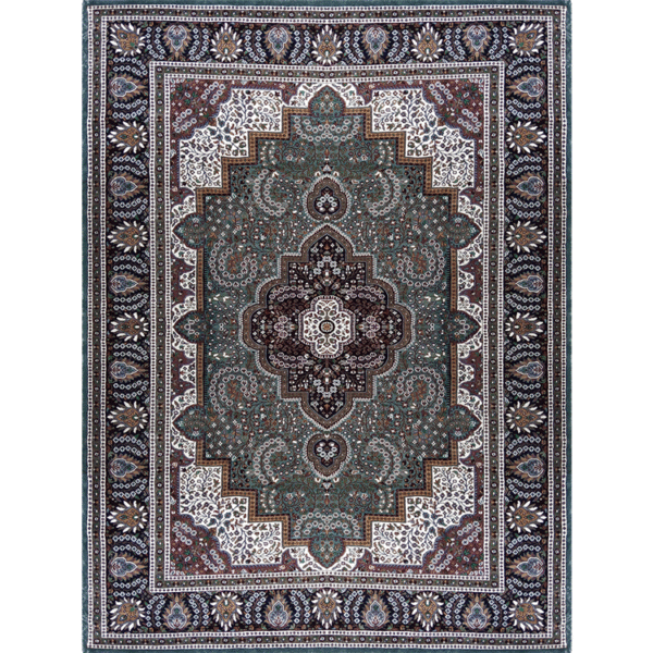 9×12 ft Hand Knotted Gray Indo-Persian Bamboo Silk Carpet