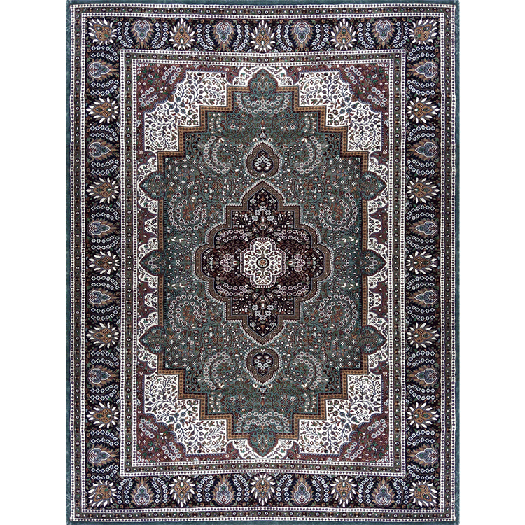 9×12 ft Hand Knotted Gray Indo-Persian Bamboo Silk Carpet