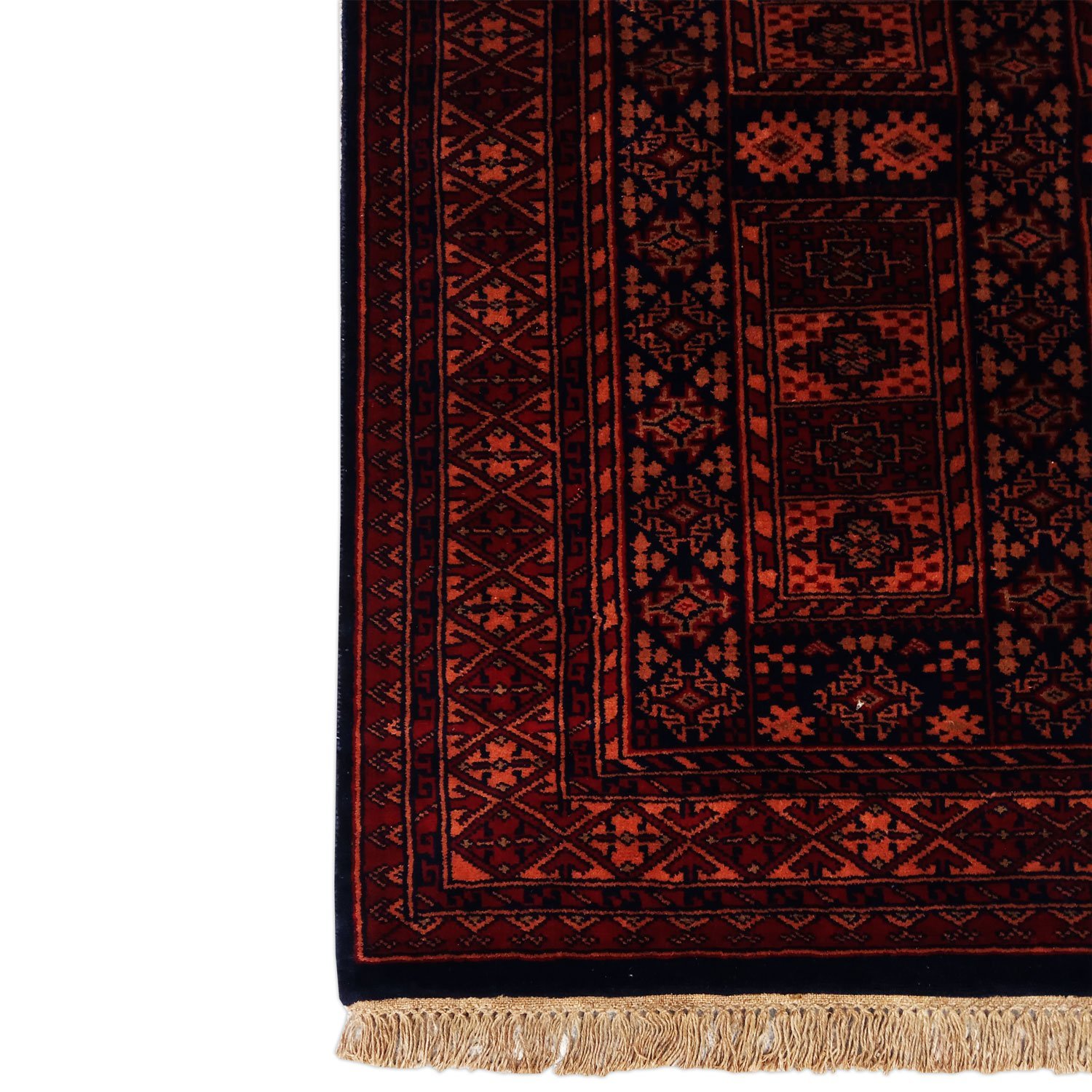 4×6 Feet Black Hand Knotted Wool Carpet Dubba - Image 4