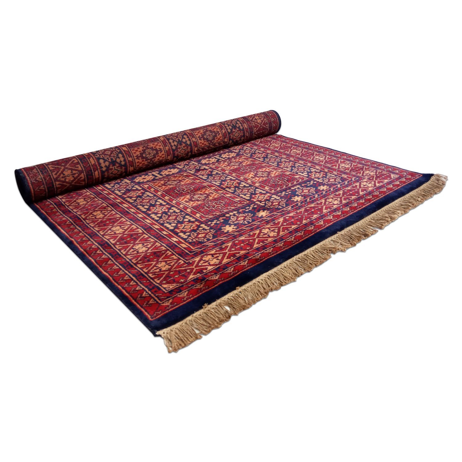 4×6 Feet Black Hand Knotted Wool Carpet Dubba - Image 5