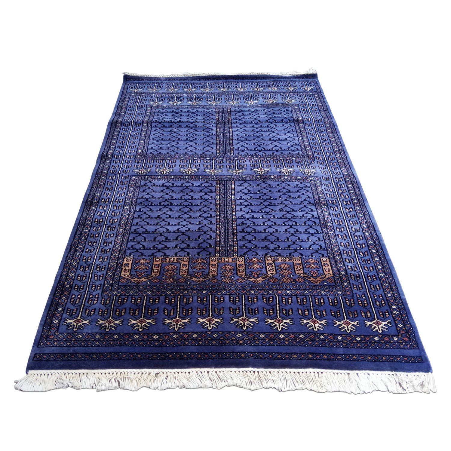4×6 Feet Handmade Purple Wool Carpet Parda - Image 2