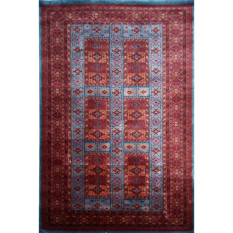 4×6 Feet Handmade Wool Carpet Royal Grey Hand Knotted Dubba Carpet