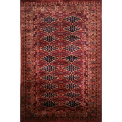 4×6 Feet Hand Knotted Red Wool Carpet Bukhara