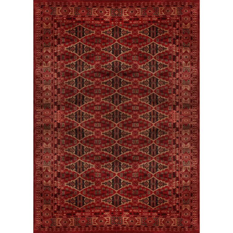 5×7 Feet Handmade Wool Carpet Red Hand Knotted Bukhara Carpet
