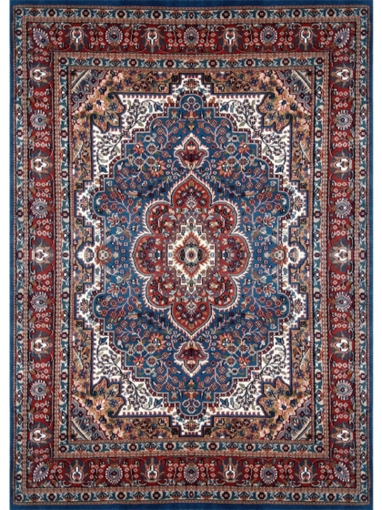 5×7 feet Blue Hand Knotted Persian Carpet Wool