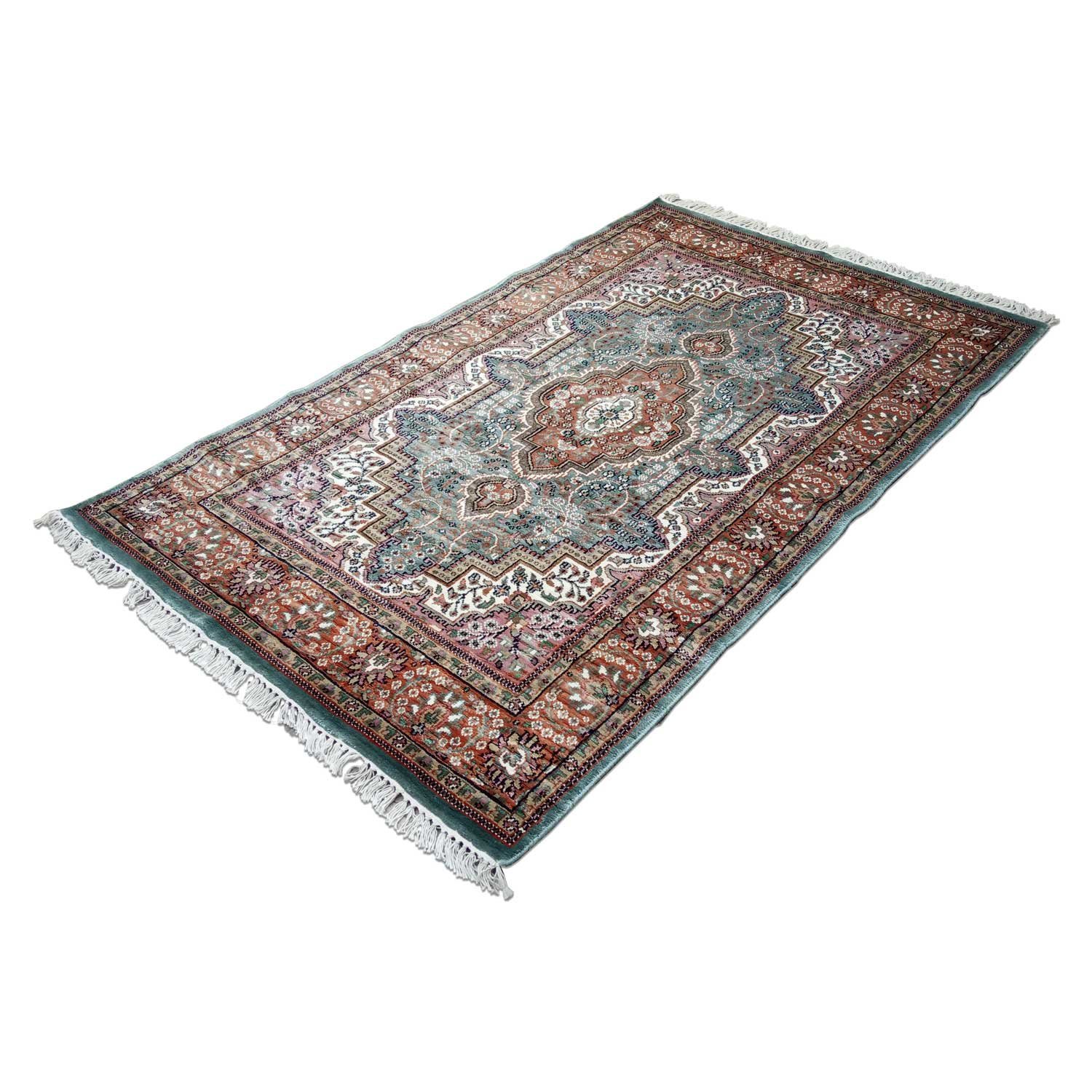 4×6 Feet Sky Blue Hand Knotted Persian Carpet - Image 3