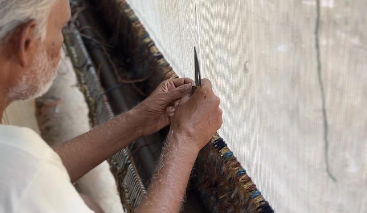 Hand Knotted Carpet Weaving