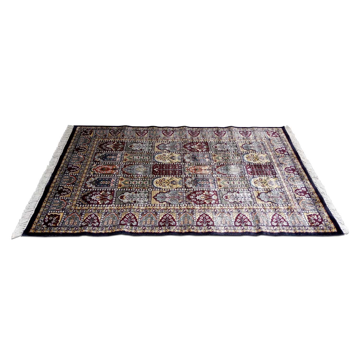4×6 Feet Hand Knotted Hamadan Carpet Black - Image 4