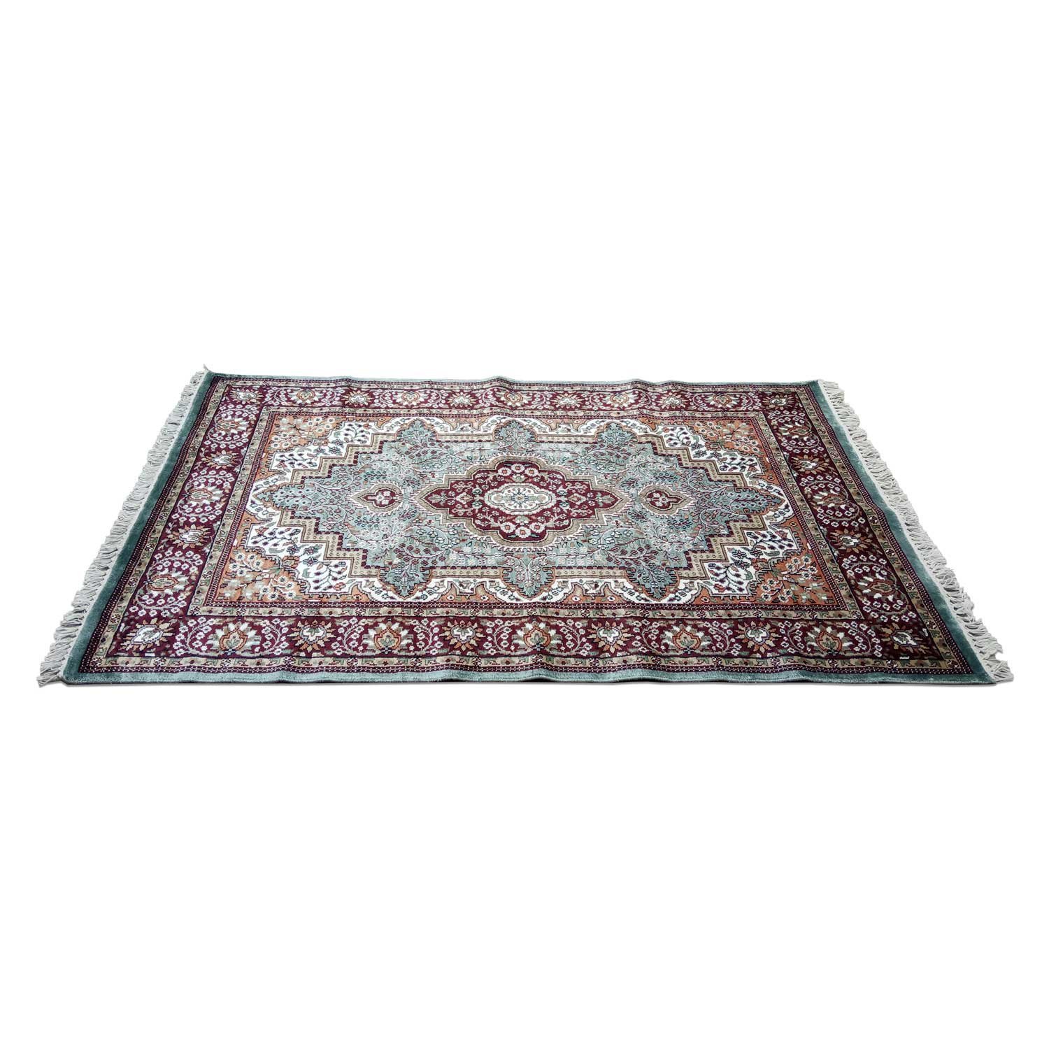 4×6 Feet Sky Blue Hand Knotted Persian Carpet - Image 4