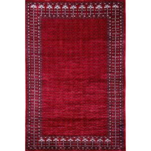 4×6 Feet Hand Knotted Parda Bamboo Silk Carpet Red
