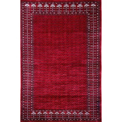 4×6 Feet Hand Knotted Parda Bamboo Silk Carpet Red