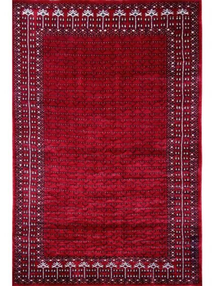 4×6 Feet Hand Knotted Parda Bamboo Silk Carpet Red