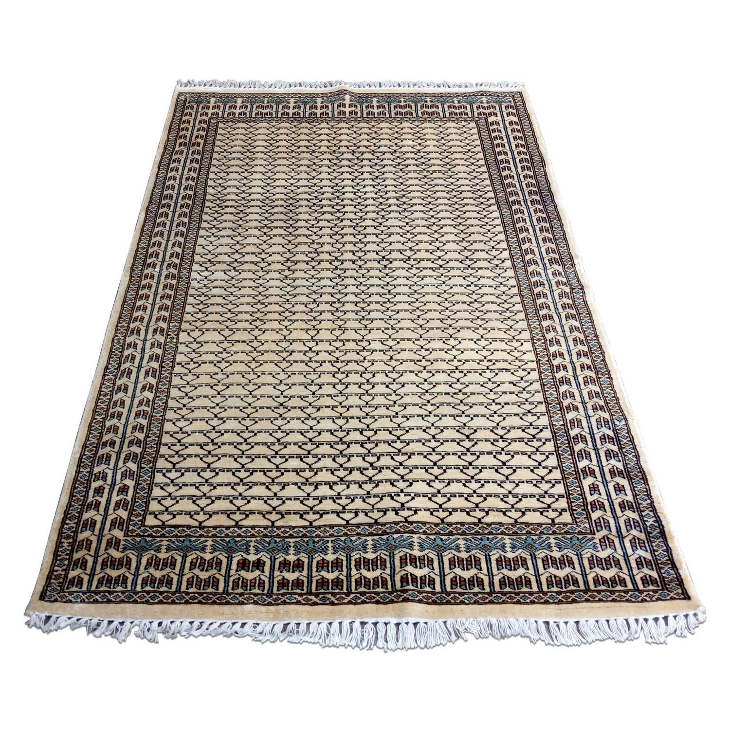 4×6 Feet Hand Knotted Parda Bamboo Silk Carpet White - Image 2