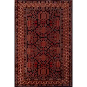 4×6 Feet Handmade Kenkda Wool Carpet Black