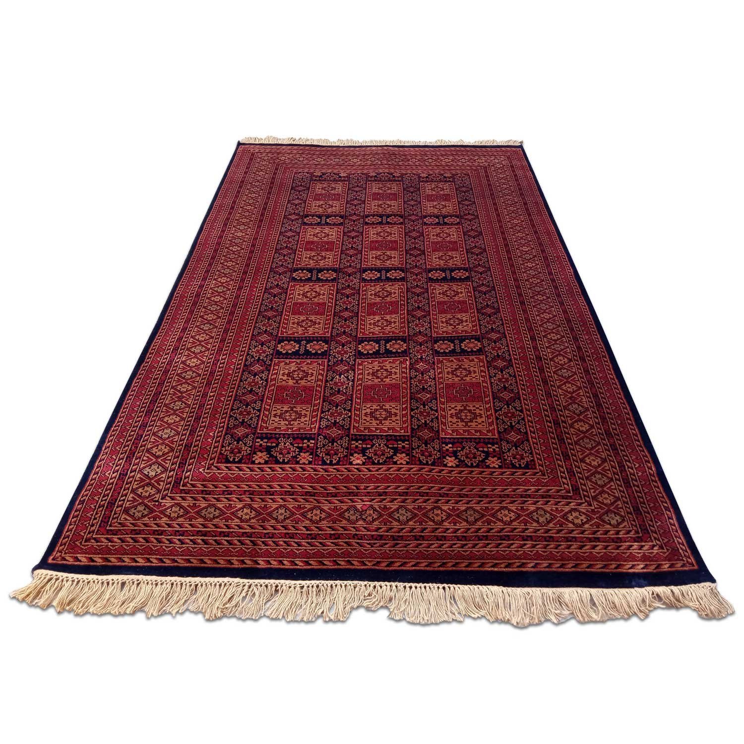 6×9 Feet Hand Knotted Wool Carpet Brown and Black Tribal - Image 5